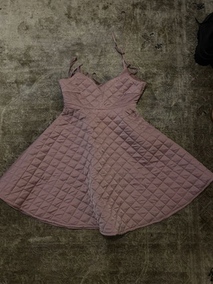 Pink short dress with quilted texture ASOS new, size S