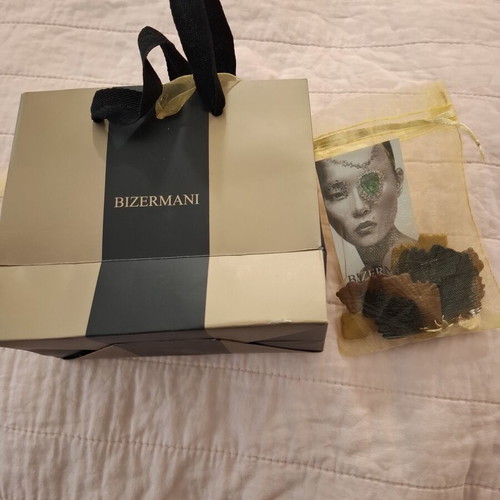 Bizermani earrings new, brown and yellow tones