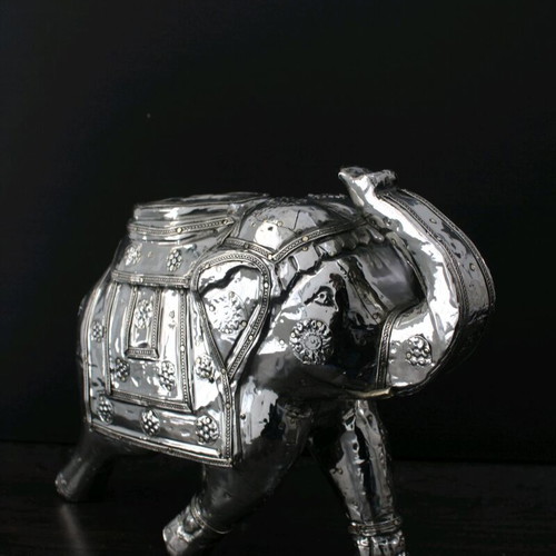 Elephant figure handmade used 25x21cm