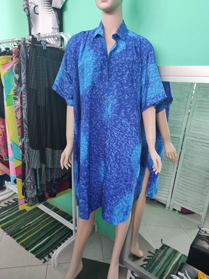 Rima Beachwear blue shirt one size, new