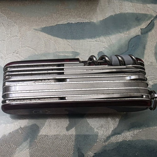 Victorinox Swiss Champ Swiss Army Knife and Mini Knife Pack used