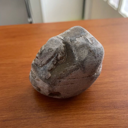 Brown flint new with smooth surface and natural texture
