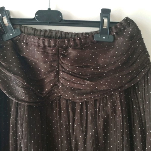 Zara skirt used brown polka dot size medium