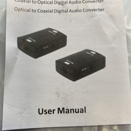 Digital Audio Converter Toslink to RCA new