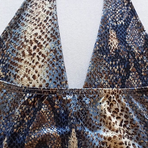 Snake Print Backless Dress like new, sizes S/M