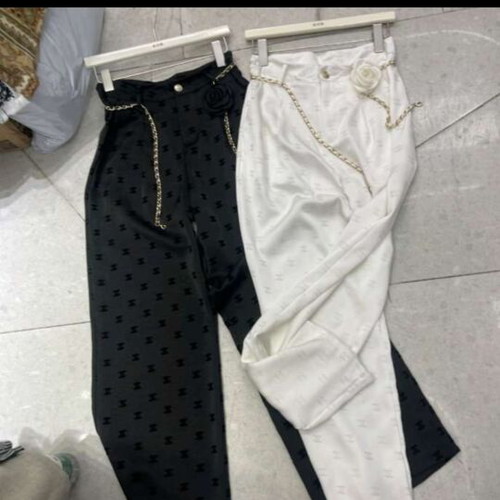 Chanel satin pants black size M 38 10 new authentic