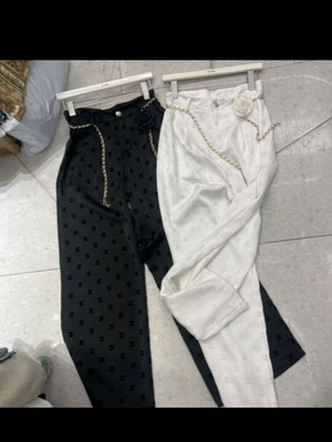 Chanel satin pants black size M 38 10 new authentic