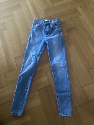 Stradivarius high waist skinny jeans, blue, size XS