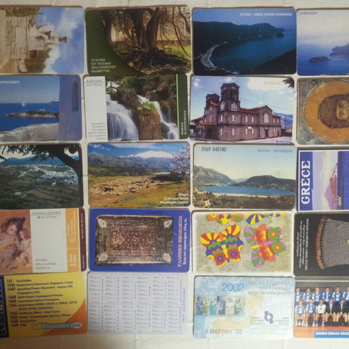 Phone cards used, pack of 20 pieces