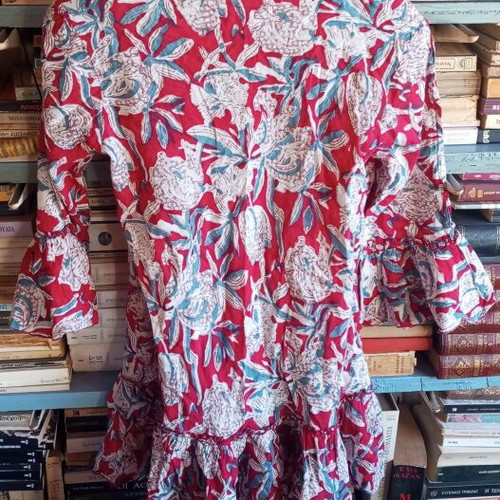 Efharis Mykonos Boho cotton blouse tunic, size M