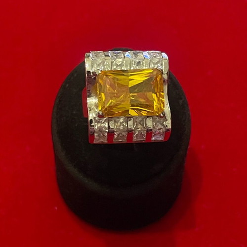 Silver 925 ring with citrine used, size 53