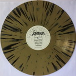 Venom Welcome To Hell βινύλιο LP άλμπουμ επανέκδοση 40ης επετείου χρυσό με μαύρες πιτσιλιές καινούργιο