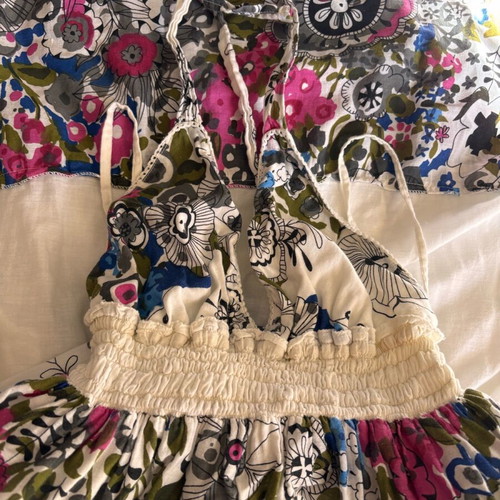 Women's summer dress used, cotton with floral pattern