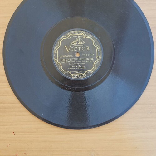 Johnny Marvin Victor 78 rpm shellac record used, 1930