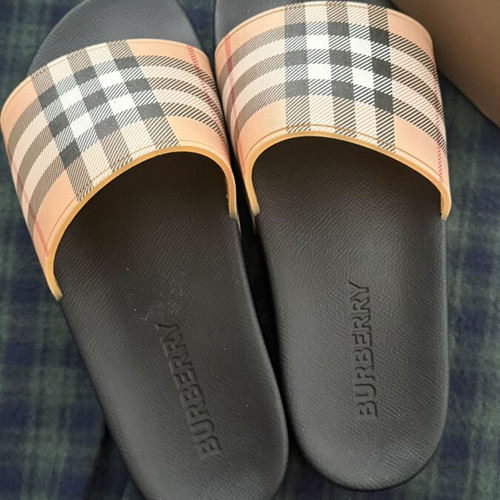 Burberry slippers, black and beige, size 43