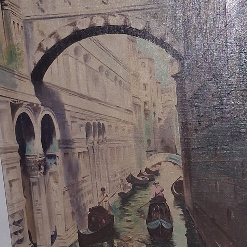 Metaxas Venice Ponte dei Sospiri oil painting on canvas 1929