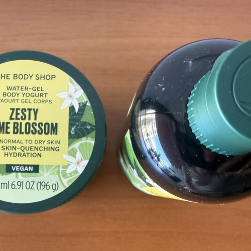 The Body Shop Zesty Lime Blossom body yogurt and shower gel set