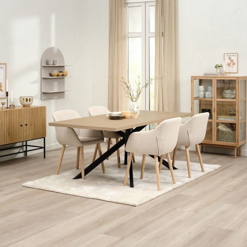 Dining chairs new with beige fabric available immediately