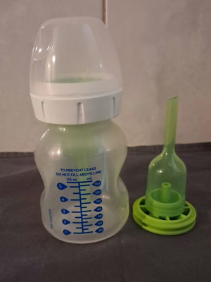 Dr Brown's plastic baby bottle 150ml, anticolic, wide neck