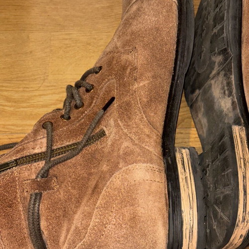 Leather boots used brown castor, size 45