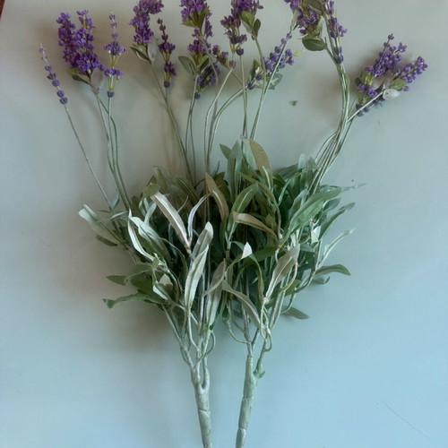 Artificial lavender flowers, set of 2 bunches