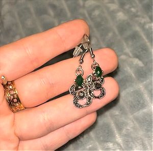 Κρεμαστά ασημένια vintage  σκουλαρίκια Γιαννιώτικα