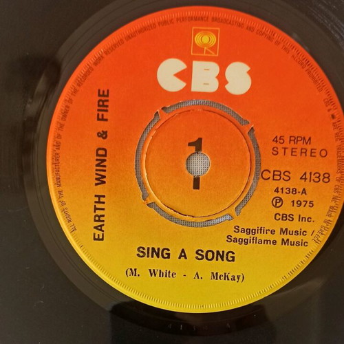 Earth, Wind & Fire Shining Star / Sing A Song 45 rpm used CBS record