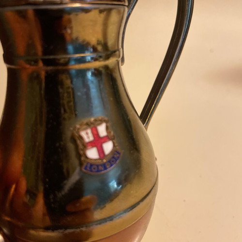 Vintage miniature pitcher made of bronze and copper, like new