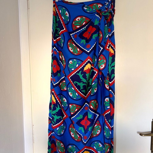 Karavan skirt with colorful patterns like new, blue
