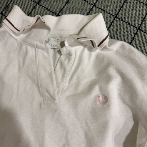 Fred Perry women's long-sleeve polo shirt XXL used, white