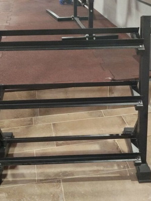Dumbbell stand used, one meter