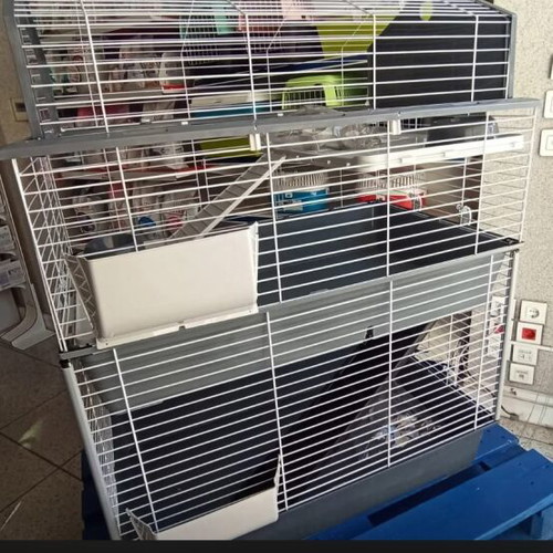 Ferplast Barn 100 Double Three-Level Rodent Cage for Rabbits New