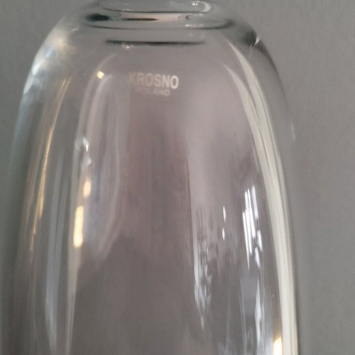 KROSNO Polland vase like new, crystal, 37cm height
