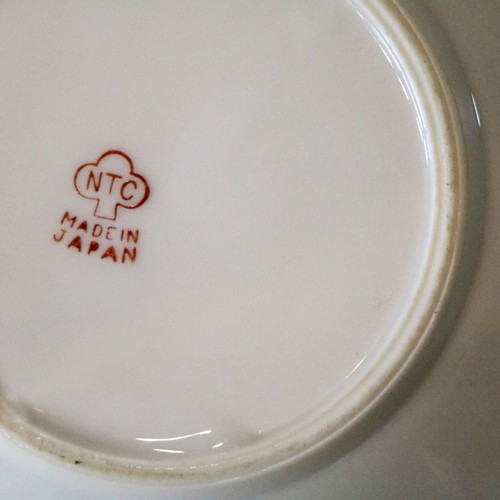 Japanese porcelain cup set used, collectible from 1950