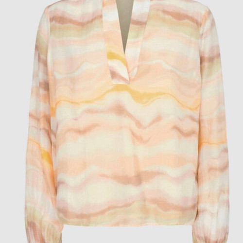 Minimum blouse like new with pastel print and V-neck