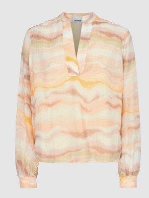 Minimum blouse like new with pastel print and V-neck