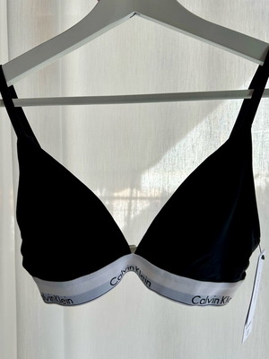 Calvin Klein Unlined Triangle Icon Cotton καινούργιο, μαύρο και άσπρο