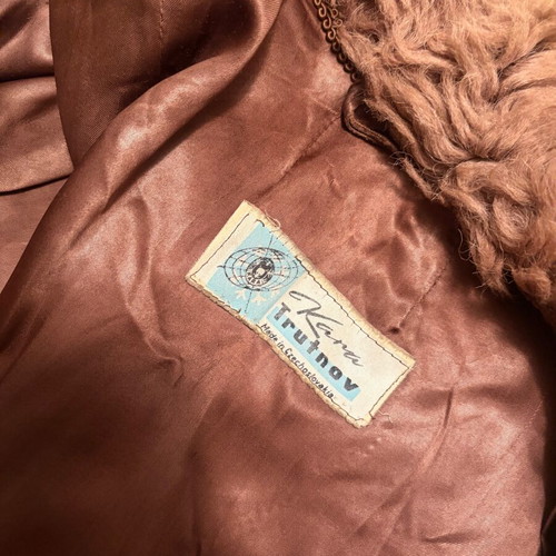Vintage long brown fur coat like new