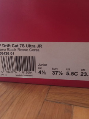 Puma Drift Cat 7S Ultra Ferrari shoes like new, size 37.5
