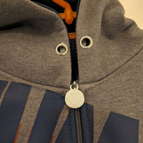 Humor Medium sweatshirt jacket used, gray without pockets