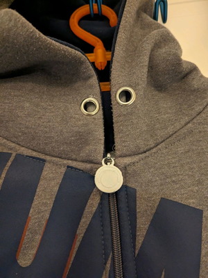 Humor Medium sweatshirt jacket used, gray without pockets