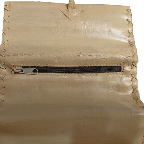 Leather tobacco case used, painted with minor defects