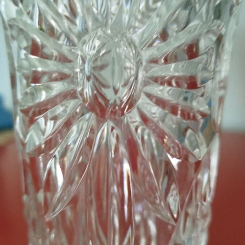 Bohemian Crystal Vase 24cm height like new