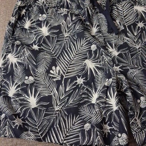Men's Swim Shorts Large Blue and White Cotton New