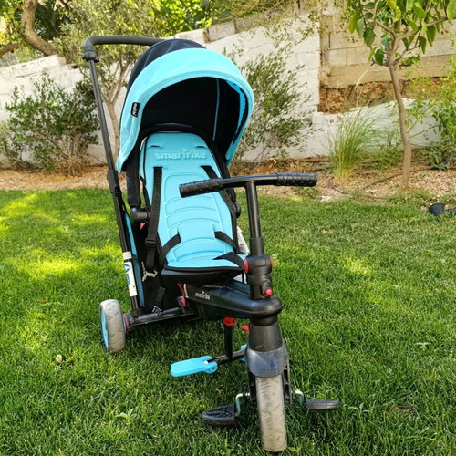 SmarTrike 6 in 1 STR3 Plus tricycle stroller used, blue