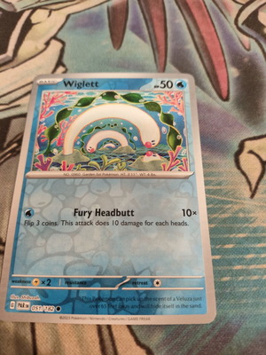 Wiglett Pokemon Card Reverse Holo Paradox Rift like new