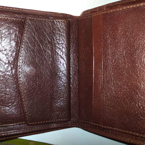 Michelin leather wallet used, brown