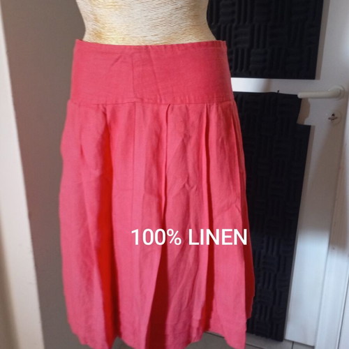 Atmosphere linen skirt pink S/M like new
