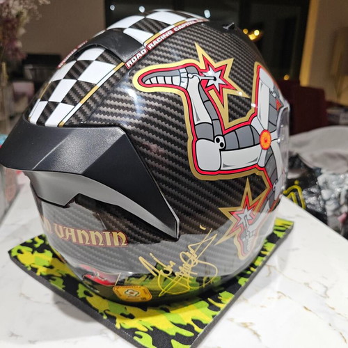 Vcan Isle of Man Road Racing Helmet with John Mc Guinness Signature new