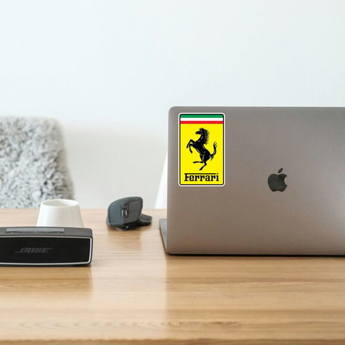 Ferrari logo sticker made to order, glossy paper